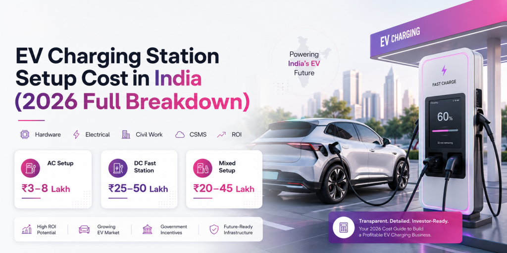 ev charging station setup cost in india